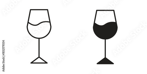 Cup of wine icon vector design. icon doodle hand drawn.