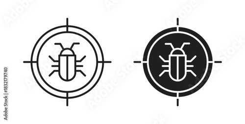 Debug icon vector design. icon doodle hand drawn.