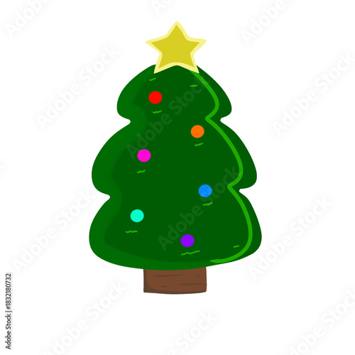 Festive Christmas icon vector illustration	
