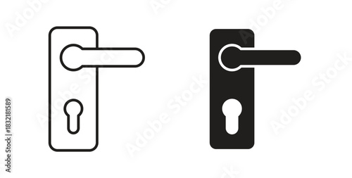 Doorknob icon vector design. icon doodle hand drawn.