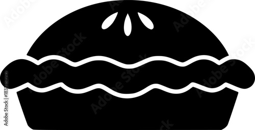Whole Pie Silhouette Vector