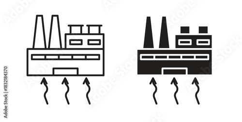 Geothermal Energy icon vector design. icon doodle hand drawn.