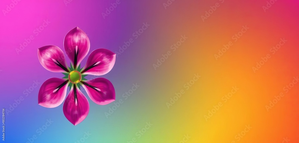 Obraz premium Stylized dianthus flower gradient icon, smooth color transitions, clipart, image