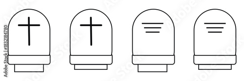 Tombstone Icon Vector Symbol Design Illustration eps10
