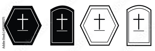 Tombstone Icon Vector Symbol Design Illustration eps10