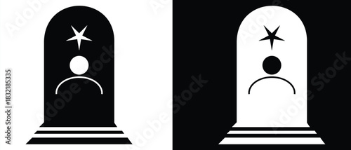 tombstone vector icon halloween eps 10