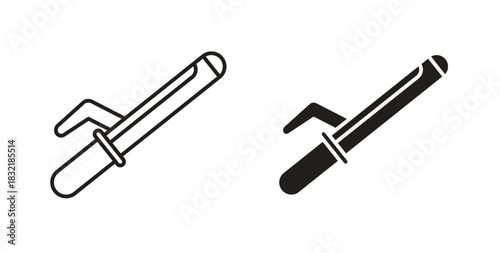 Hair curler icon vector design. icon doodle hand drawn.