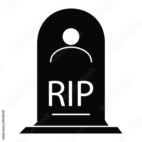 Tombstone Icon Vector Symbol Design Illustration eps10