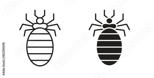 Louse icon vector design. icon doodle hand drawn.
