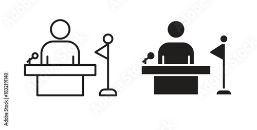 Mayor icon vector design. icon doodle hand drawn.