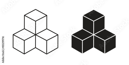 Modules icon vector design. icon doodle hand drawn.