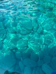 Papier peint photo Ligurie Eau cristalline de la mer ligure  © Ana