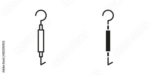 Periodontal scaler icon vector design. icon doodle hand drawn.