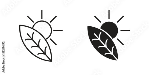 Photosynthesis icon vector design. icon doodle hand drawn.