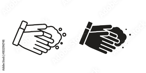 Sanitize hands icon vector design. icon doodle hand drawn.