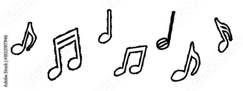 music notes on black, music notes vector illustration, music notes vector,  Vector flying notes isolated on white background.
