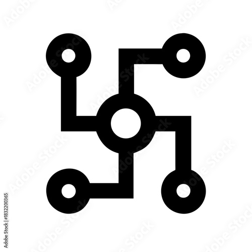 QUBIT NODE QUANTUM COMPUTING NETWORK TECHNOLOGY DATA ICON SET