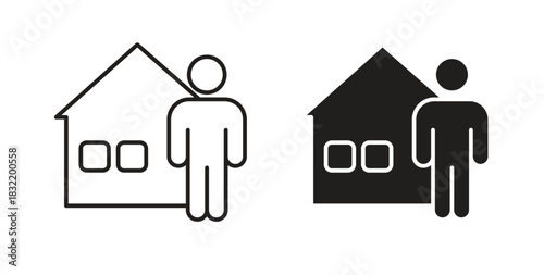 Tenant icon vector design. icon doodle hand drawn.