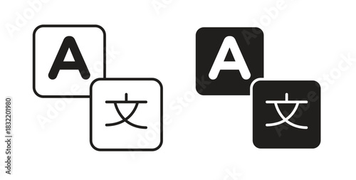 Translator icon vector design. icon doodle hand drawn.