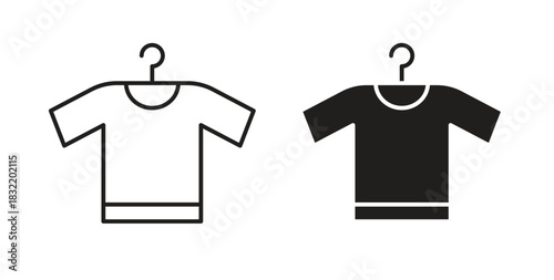 Tshirt icon vector design. icon doodle hand drawn.