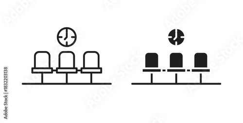 Waiting Room icon vector design. icon doodle hand drawn.