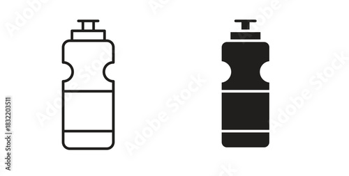 Water bottle icon vector design. icon doodle hand drawn.