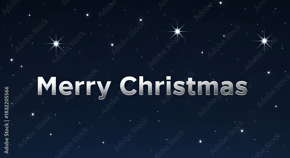 Fototapeta premium hristmas greeting card new year card design illustration with glowing star symbol light in the winter night sky