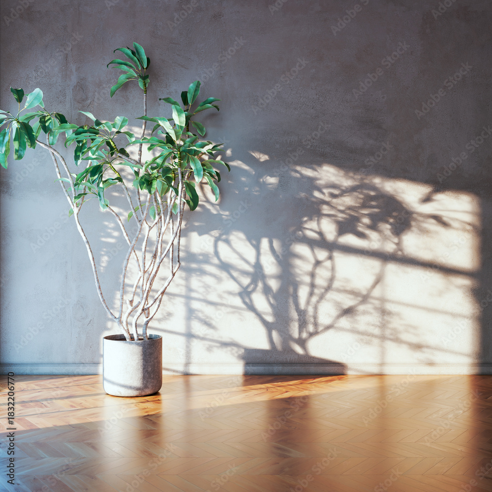 Fototapeta premium Large luxury modern bright interiors Living room mockup illustration 3D rendering image