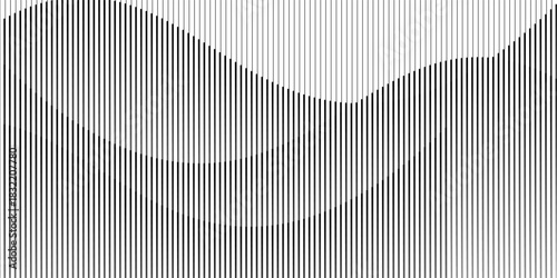 Abstract geometric background with wavy vertical lines. wave line translucent. modern creative trendy design