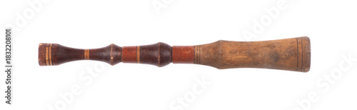 Photos ancient wooden club isolated on white background