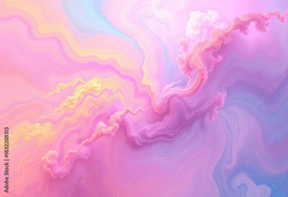 Fototapeta premium Swirling nebula of vibrant, pastel hues, creating a dreamy, ethereal effect, vibrant, bokeh