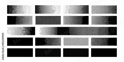 Halftone pattern gradients and transitions