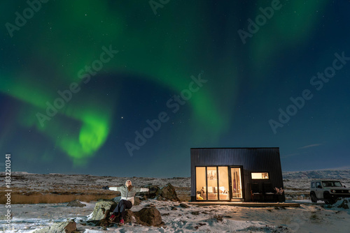Dancing lights over Iceland