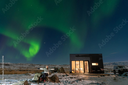 Dancing lights over Iceland
