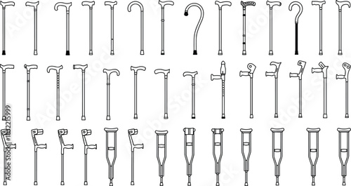 Walking aids, mobility support, canes, crutches, rehabilitation tools, disability assistance, orthopedic equipment, recovery gear, physical therapy, elder care, injury aid