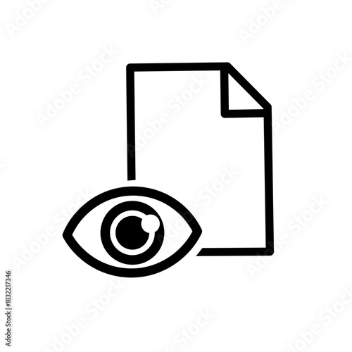 view document and audit icon concept