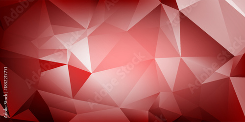Modern red polygon background with geometric abstract texture, ideal for corporate design and digital layouts. vector illustration