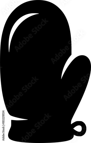 Oven Mitt Silhouette Vector