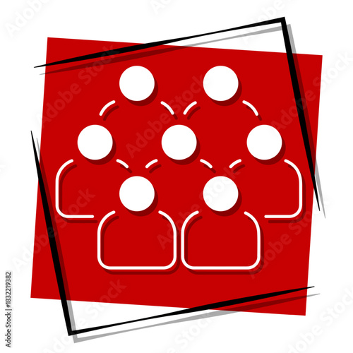 board of directors red banner in a frame. Vector illustration on a white background.