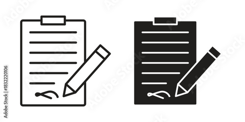 Agreement icon symbol. Classic flat and linr style