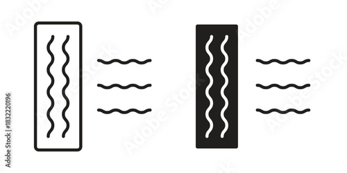 Air filter icon symbol. Classic flat and linr style