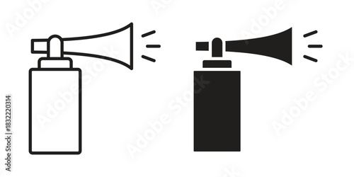 Air horn icon symbol. Classic flat and linr style