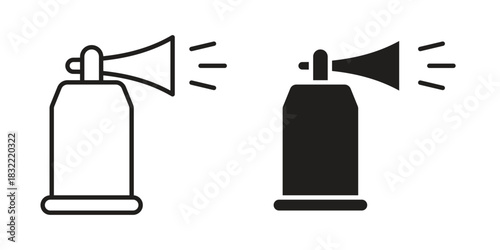Air horn icon symbol. Classic flat and linr style