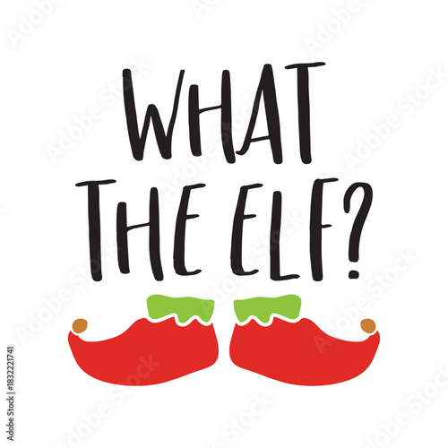 What The Elf Funny Christmas Quote with Elf Shoes