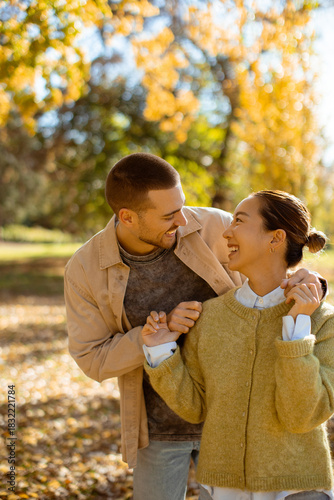 Couple enjoying a joyful mo...