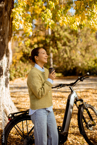 Korean woman enjoys a peace...