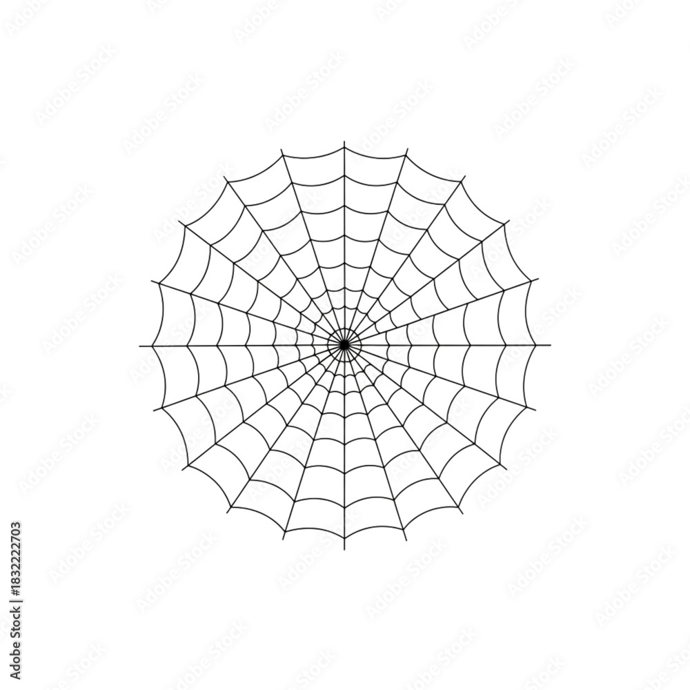 Fototapeta premium Simple Black and White Spider Web Graphic Icon