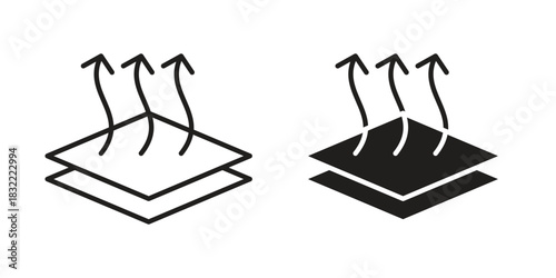 Breathable leather icon symbol. Classic flat and linr style