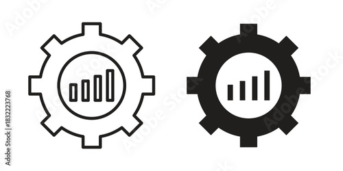 Business development icon symbol. Classic flat and linr style