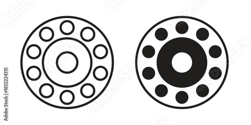 Car bearing icon symbol. Classic flat and linr style